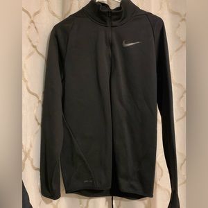 Men’s black medium dry fit Nike front 3/4 zip up